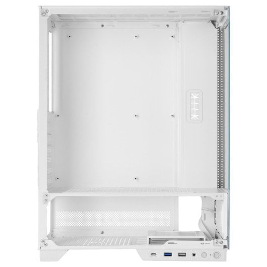 Boîtier de jeu Mars Gaming Mc-Pulsar ATX avec écran LCD double face en verre trempé blanc