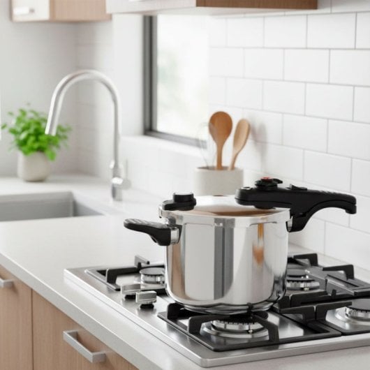 Panela de Pressão G-sola 6L – Aço Inox 18/10, Tripla Segurança, Níveis Rápido e Super Rápido, Indução e Lavável na Máquina de Lavar Louça, Inclui Livro de Receitas David De Jorge