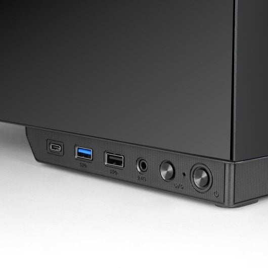 Boîtier de jeu Mars Gaming Mc-Pulsar ATX avec écran LCD double verre trempé avant et latéral noir