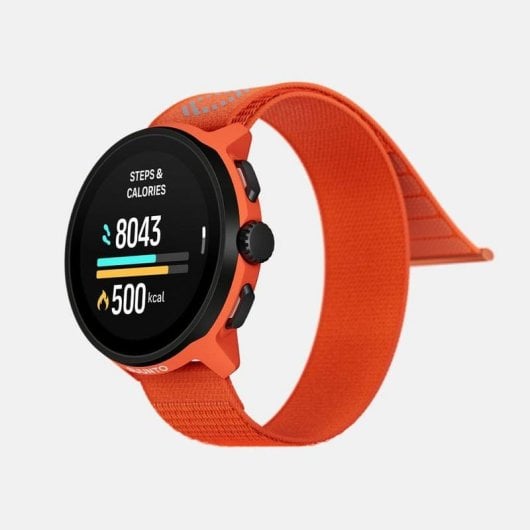 Suunto Run Bluetooth GPS 46mm AMOLED Boîtier Noir Correa Orange M Étanche 50 m SpO2 Pulsomètre