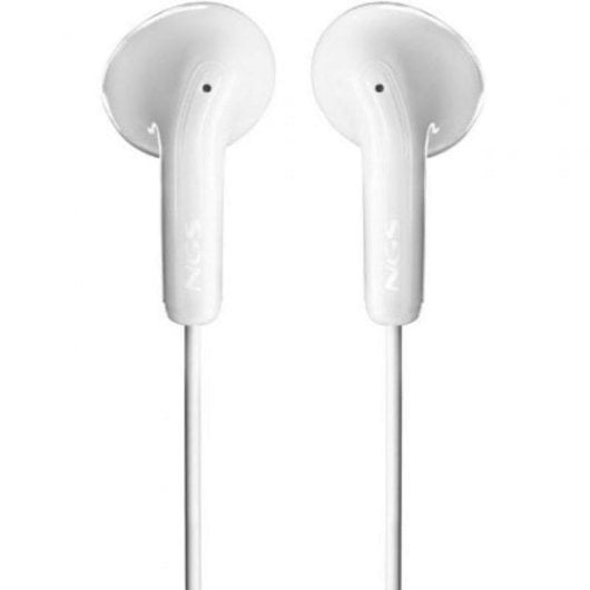 Auriculares NGS Cross Flip con cable Jack 3,5 mm, micrófono y control de volumen, blancos