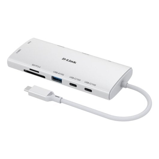 Hub D-Link 10 puertos 10 Gbps DUP-A01 USB-C HDMI 4K Ethernet SD PD 100W
