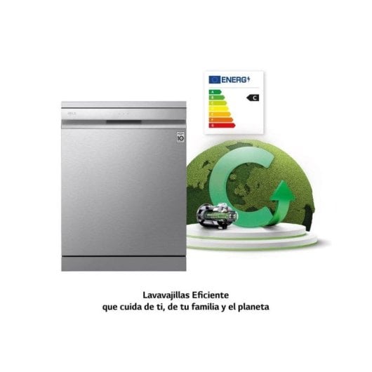 Lavavajillas LG QuadWash TrueSteam 14 Servicios Clase C Acero Inoxidable Antihuellas