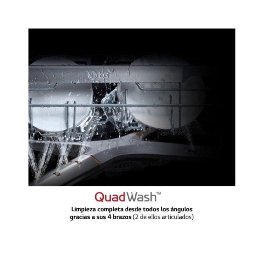 Lavavajillas LG QuadWash TrueSteam 14 Servicios Clase C Acero Inoxidable Antihuellas