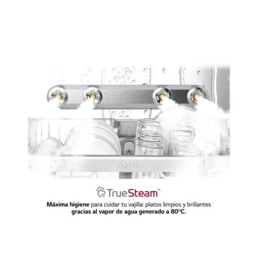 Lavavajillas LG QuadWash TrueSteam 14 Servicios Clase C Acero Inoxidable Antihuellas