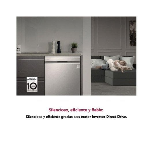 Lavavajillas LG QuadWash TrueSteam 14 Servicios Clase C Acero Inoxidable Antihuellas