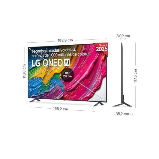 TV LG QNED 86QNED80A6A 86" 4K Smart TV HDR10 Pro VRR Dolby Negro