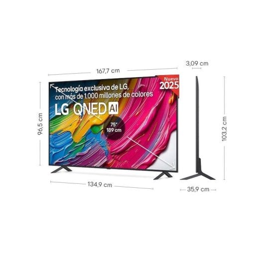 TV LG QNED QNED8E 75" 4K Smart TV HDR10 Pro Dolby Digital Plus IA