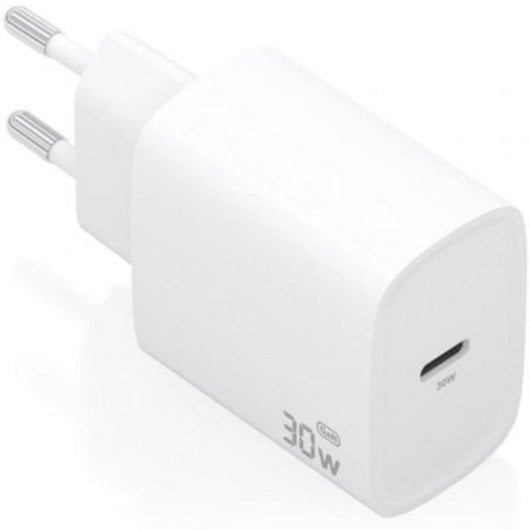 Cargador GaN Aisens A110-0950 USB-C 30W carga rápida AI protección avanzada