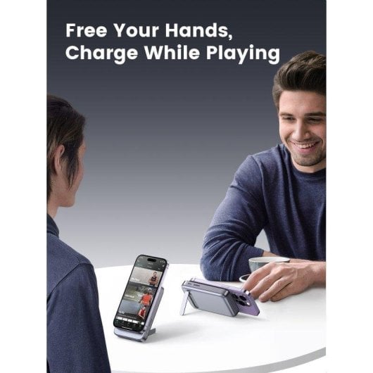 Batería externa Ugreen PB206 10000mAh MagSafe 20W Carga Rápida Wireless Gris