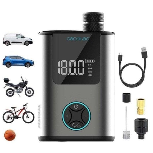 Elektrische Luftpumpe Cecotec Air Max Mini 150 psi 2x600 mAh LCD Brushless