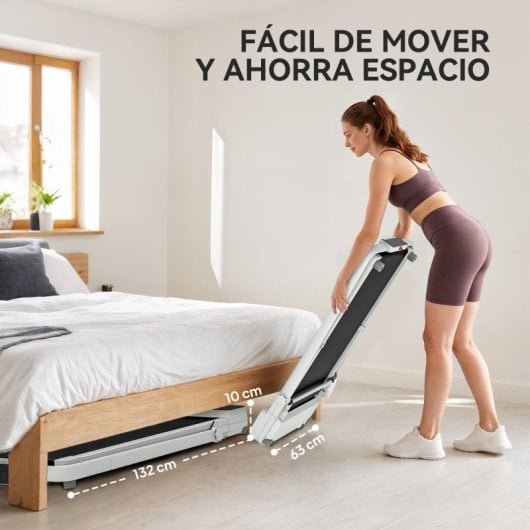 Sportnow Cinta De Correr Plegable Inclinado Con 2.5hp 0-12 Km/h Pantalla Led