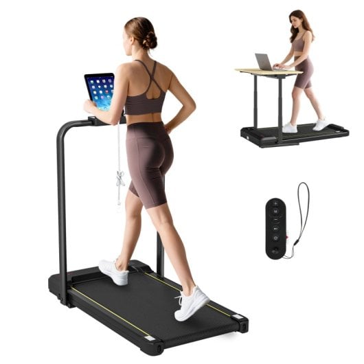 Sportnow Cinta De Correr Plegable Inclinado 2 En 1 Con 2.0hp 6 Km/h Pantalla Led