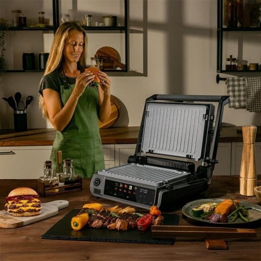 Kontaktgrill Cecotec Rock'ngrill 2000 Smash Sonda 2000W Edelstahl Smokeless