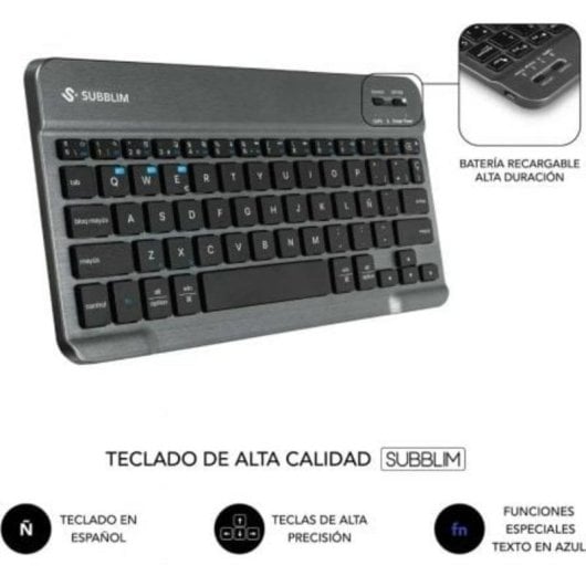 Funda con teclado Bluetooth Subblim Keytab Pro BT Lenovo Idea Tab 11" QWERTY extraíble negro