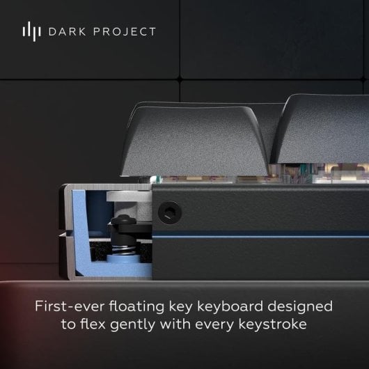 Teclado mecânico Dark Project Alu87A Midnight Layout ANSI RGB