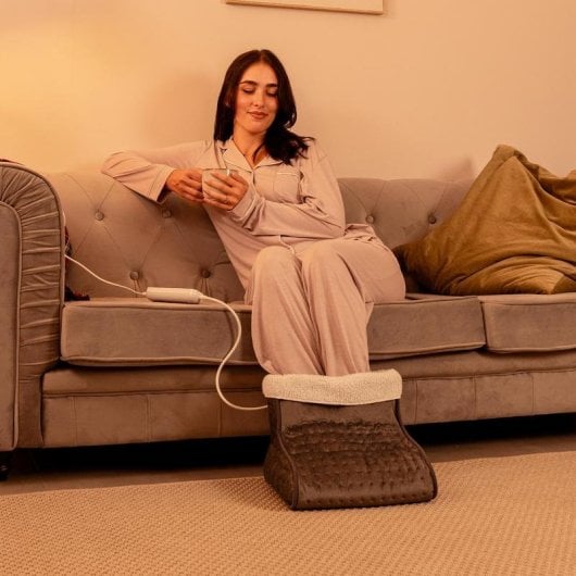 Fußwärmer cálidahome Modell mit 100 W, 3 Heizstufen, waschbar, Abschaltautomatik