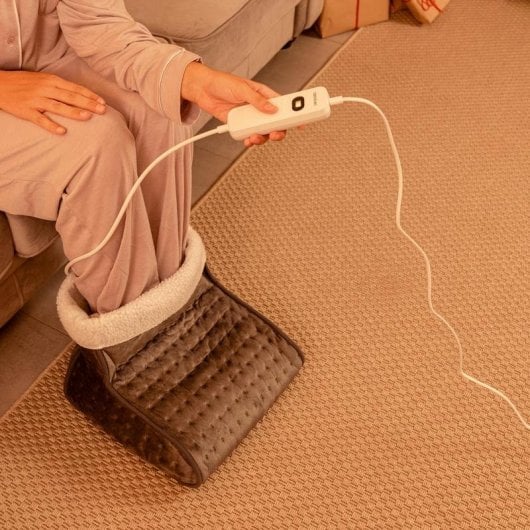 Fußwärmer cálidahome Modell mit 100 W, 3 Heizstufen, waschbar, Abschaltautomatik