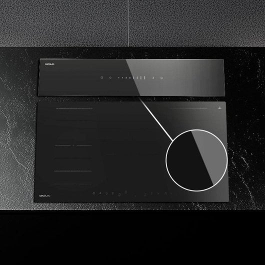 Campana extractora Cecotec Bolero Flux ET 908000 Recirculação 90cm vidro preto slider touch