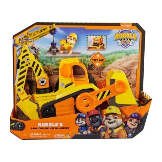 Bulldozer Lexibook Rubble & Crew 6068074 con luces, sonidos y figura articulada