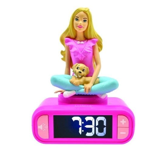 Despertador digital Lexibook Barbie luz nocturna y alarma personalizada