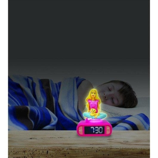 Despertador digital Lexibook Barbie luz nocturna y alarma personalizada