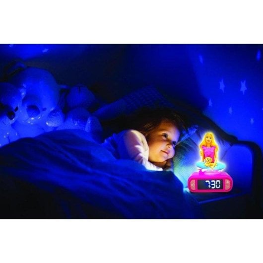 Despertador digital Lexibook Barbie luz nocturna y alarma personalizada