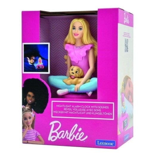 Despertador digital Lexibook Barbie luz nocturna y alarma personalizada