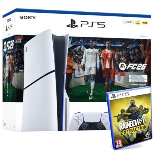 Sony PlayStation 5 Slim + EA FC 26 (Descargable) +  Tom Clancy's Rainbow Six: Extraction