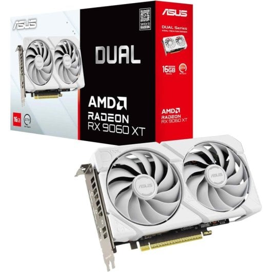 Tarjeta Gráfica Asus Radeon RX 9060 XT DUAL WHITE 16GB GDDR6 PCIe 5.0