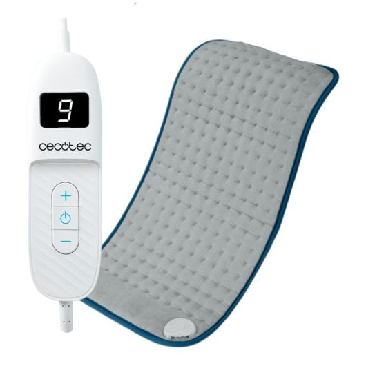 Almofada Térmica Cecotec HeatConfort 6000 30x60cm 100W 9 Níveis LCD Lavável