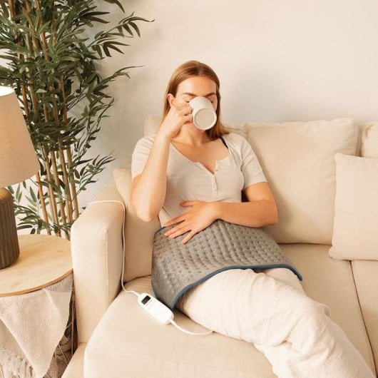 Almofada Térmica Cecotec HeatConfort 6000 30x60cm 100W 9 Níveis LCD Lavável