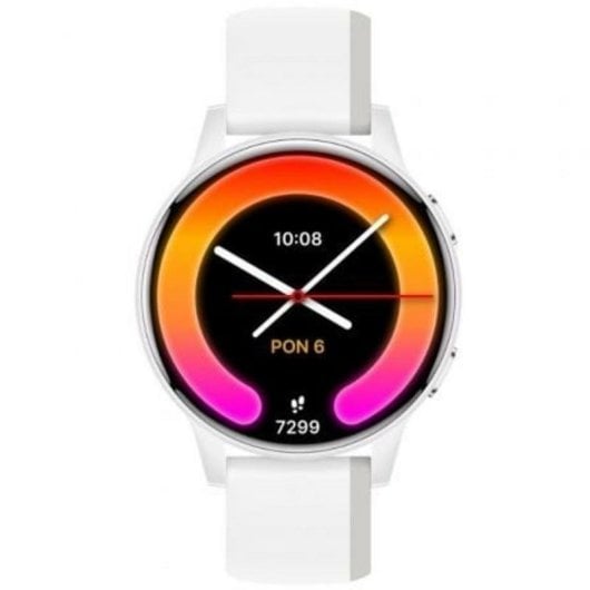 Forever iGo Watch 4 Bluetooth 46mm AMOLED Blanc IP67 Pulsomètre Appels Notifications