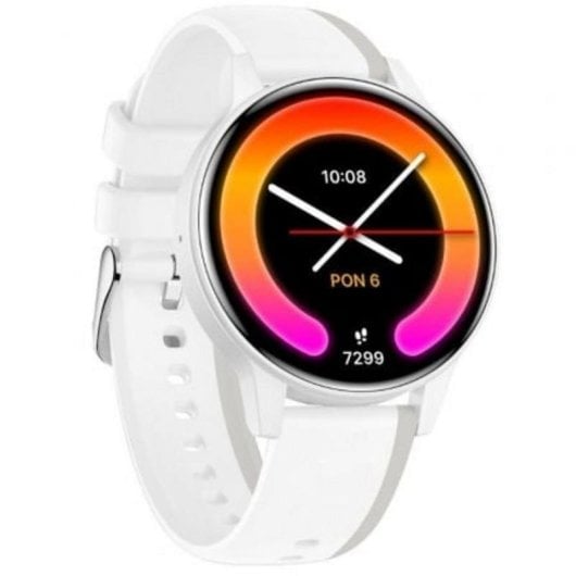 Forever iGo Watch 4 Bluetooth 46mm AMOLED Blanc IP67 Pulsomètre Appels Notifications