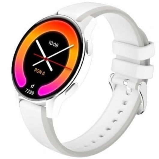 Forever iGo Watch 4 Bluetooth 46mm AMOLED Blanc IP67 Pulsomètre Appels Notifications