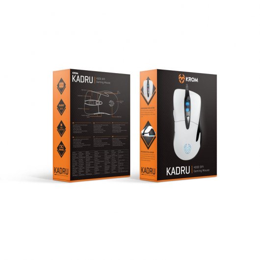 Krom Kadru Ratón Gaming 4000 DPI Blanco