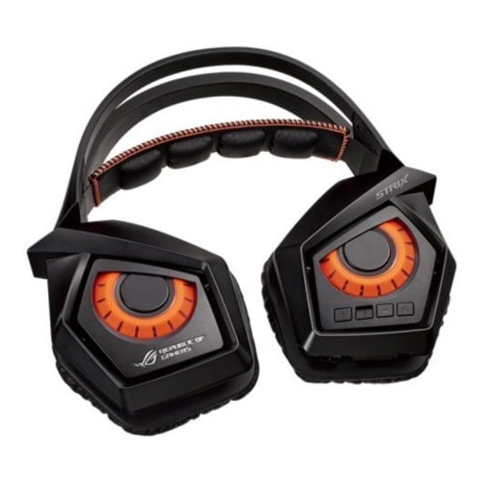 Auricolari ASUS ROG Strix Wireless gaming wireless e cablati, con microfono, nero/arancione