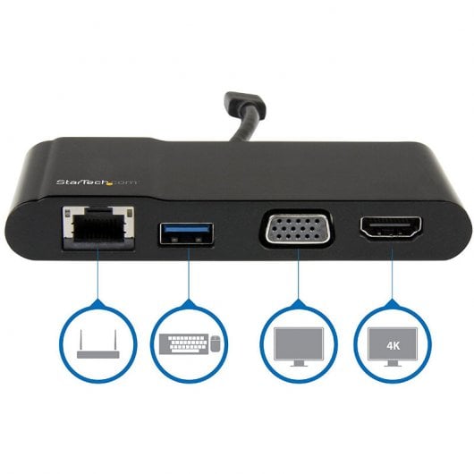 Startech Adaptador USB-C/HDMI/VGA/Ethernet/USB-A