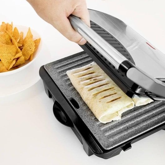 Gril électrique Cecotec Rockn Grill 1000W Revêtement RockStone Surface 25,4x17,5 cm