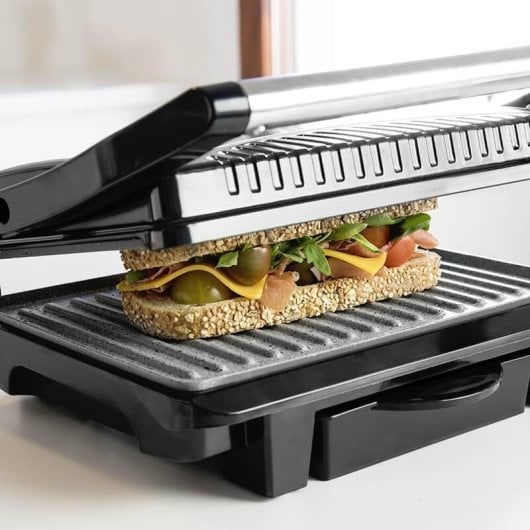 Gril électrique Cecotec Rockn Grill 1000W Revêtement RockStone Surface 25,4x17,5 cm