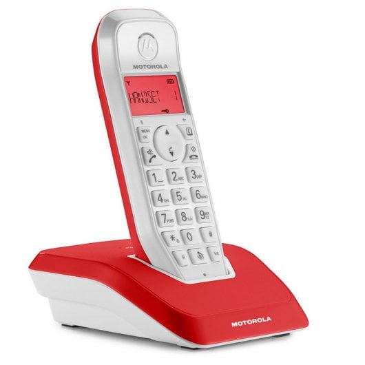 Motorola S1201 Teléfono Inalámbrico Rojo