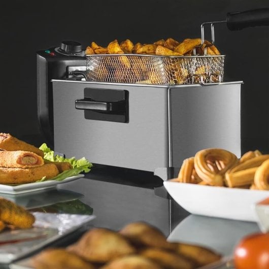 Cecotec CleanFry Full Inox 3L Freidora 3L 2000W Acero Inoxidable