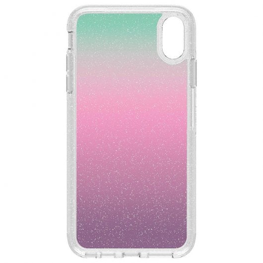Capa OtterBox Symmetry Clear Purpurina Arco-iris para iPhone XS Max
