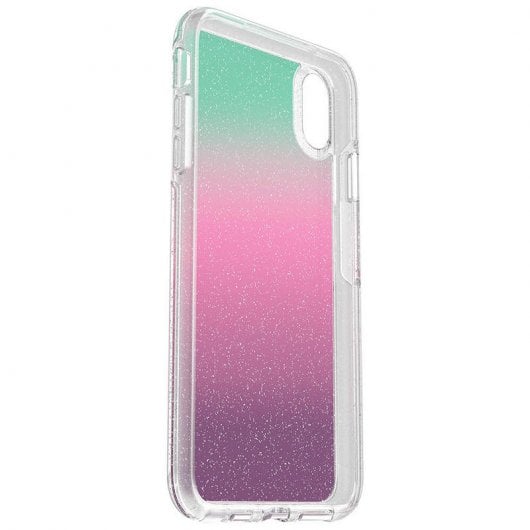Capa OtterBox Symmetry Clear Purpurina Arco-iris para iPhone XS Max