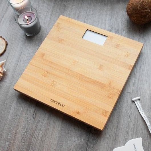 Báscula Cecotec Surface Precision 9300 Healthy bambu LCD 180 kg ultra precisão