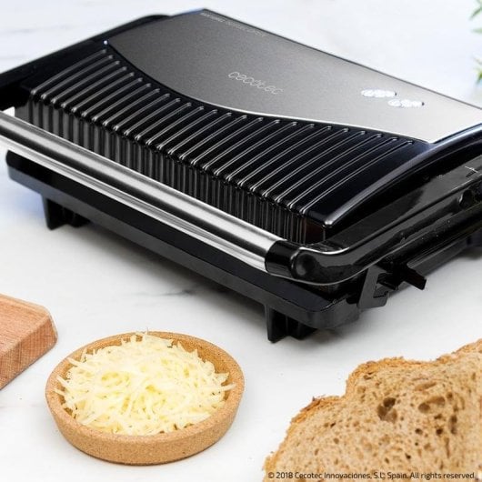 Gril électrique Cecotec Rock'nGrill 750 Full Open ouverture 180° 750W antiadhésif