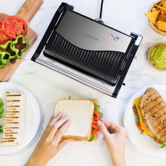 Gril électrique Cecotec Rock'nGrill 750 Full Open ouverture 180° 750W antiadhésif