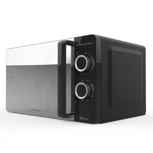 Microondas Cecotec ProClean 3140 Mirror 20 Litros 700W com Grill e Revestimento Ready2Clean