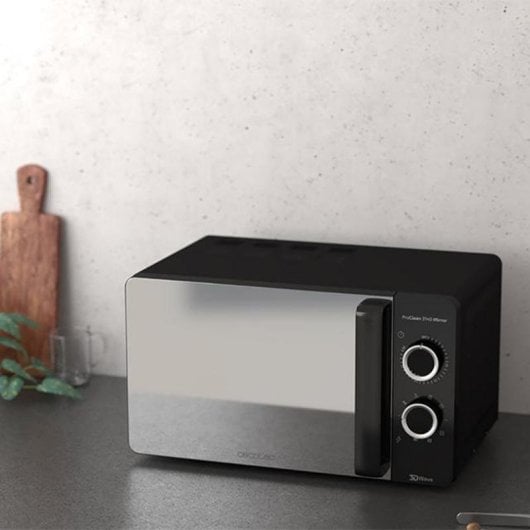 Microondas Cecotec ProClean 3140 Mirror 20 Litros 700W com Grill e Revestimento Ready2Clean