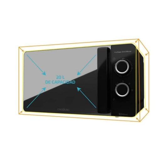 Micro-ondes Cecotec ProClean 3040 Mirror 20L 700W Technologie 3DWave Ready2Clean